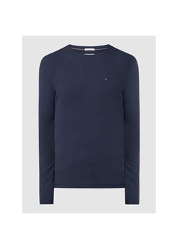 Bluzka z długim rękawem o kroju slim fit z prążkowaną fakturą ze sklepu Peek&Cloppenburg  w kategorii T-shirty męskie - zdjęcie 135459614