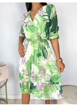 Zielona Plisowana Sukienka ze sklepu ModnaKiecka.pl w kategorii Sukienki - zdjęcie 135470580