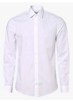 Calvin Klein Koszula męska Mężczyźni Slim Fit Bawełna biały jednolity kołnierzyk kent ze sklepu vangraaf w kategorii Koszule męskie - zdjęcie 135475773