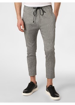 Drykorn Spodnie z dodatkiem lnu Mężczyźni antracytowy marmurkowy ze sklepu vangraaf w kategorii Spodnie męskie - zdjęcie 135478121