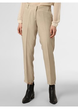 BRAX Spodnie Kobiety Sztuczne włókno beżowy jednolity ze sklepu vangraaf w kategorii Spodnie damskie - zdjęcie 135478201