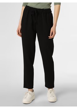 Marie Lund Spodnie Kobiety Sztuczne włókno czarny jednolity ze sklepu vangraaf w kategorii Spodnie damskie - zdjęcie 135478343