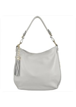 Duża torebka shopper popielata skóra naturalna włoska ze sklepu melon.pl w kategorii Torby Shopper bag - zdjęcie 135481522