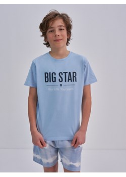 Koszulka chłopięca z nadrukiem niebieska Brunodi 400 ze sklepu Big Star w kategorii T-shirty chłopięce - zdjęcie 135486942