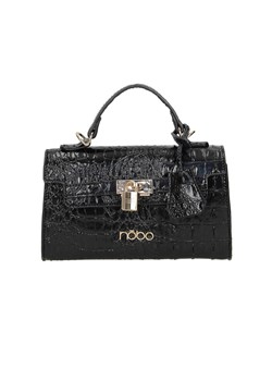 Czarny mini kuferek Nobo z motywem skóry krokodyla ze sklepu NOBOBAGS.COM w kategorii Kuferki - zdjęcie 135492393