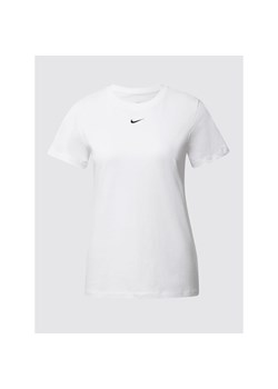 Bluzka damska Nike biała bawełniana z okrągłym dekoltem 