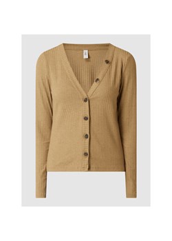Bluzka z długim rękawem i prążkowaną fakturą model ‘Monna’ ze sklepu Peek&Cloppenburg  w kategorii Bluzki damskie - zdjęcie 135515264