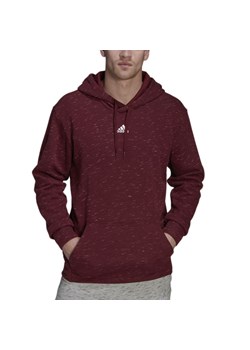 Bluza adidas Essentials Melange French Terry Hoodie HE1802 - bordowa ze sklepu streetstyle24.pl w kategorii Bluzy męskie - zdjęcie 135542433