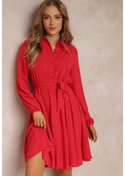 Czerwona Sukienka Agathomeda ze sklepu Renee odzież w kategorii Sukienki - zdjęcie 135561901