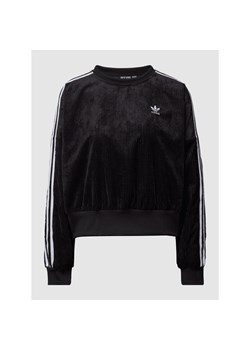 Bluza damska Adidas Originals czarna z aplikacjami  krótka 