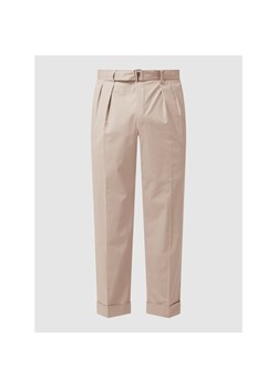 Spodnie z zakładkami w pasie z dodatkiem streczu model ‘Cedrik’ ze sklepu Peek&Cloppenburg  w kategorii Spodnie męskie - zdjęcie 135601413