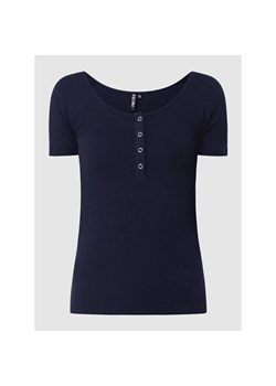 T-shirt z prążkowaną fakturą model ‘Kitte’ ze sklepu Peek&Cloppenburg  w kategorii Bluzki damskie - zdjęcie 135621510