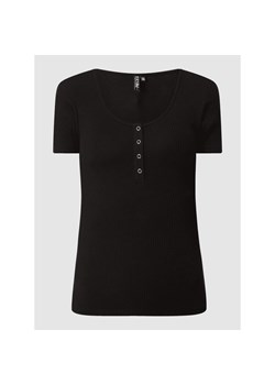 T-shirt z prążkowaną fakturą model ‘Kitte’ ze sklepu Peek&Cloppenburg  w kategorii Bluzki damskie - zdjęcie 135621511