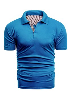 koszulka polo YP313 - turkus ze sklepu Risardi w kategorii T-shirty męskie - zdjęcie 135704093