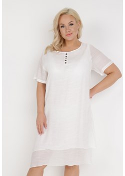 Biała Sukienka Hekile ze sklepu Born2be Odzież w kategorii Sukienki - zdjęcie 135726020