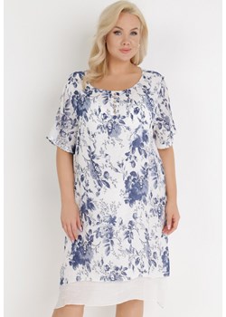 Niebieska Sukienka Actopis ze sklepu Born2be Odzież w kategorii Sukienki - zdjęcie 135726033