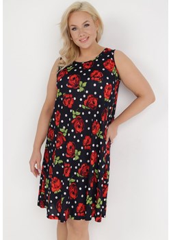 Granatowo-Czerwona Sukienka Iphomene ze sklepu Born2be Odzież w kategorii Sukienki - zdjęcie 135726063