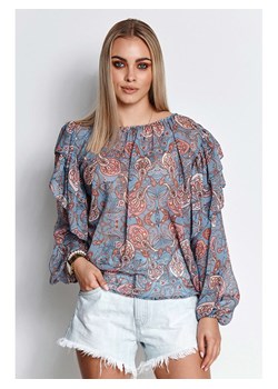 2-częściowy zestaw w kolorze niebieskim ze wzorem - bluzka, top ze sklepu Limango Polska w kategorii Bluzki damskie - zdjęcie 135726571