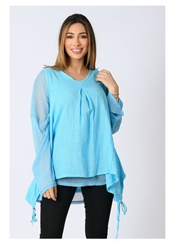 Bluzka "Elsa" w kolorze turkusowym ze sklepu Limango Polska w kategorii Bluzki damskie - zdjęcie 135728520