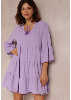Fioletowa Sukienka Thelike ze sklepu Renee odzież w kategorii Sukienki - zdjęcie 135735844