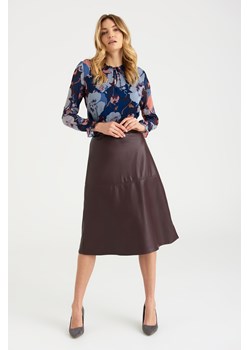 Trapezowa spódnica z ekologicznej skóry, ciemny fiolet ze sklepu Greenpoint.pl w kategorii Spódnice - zdjęcie 135745212