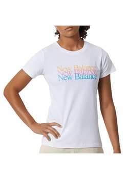 Koszulka New Balance WT21507WT - biała ze sklepu streetstyle24.pl w kategorii Bluzki damskie - zdjęcie 135823491