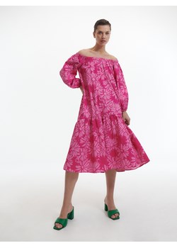 Reserved - Bawełniana sukienka midi - Wielobarwny ze sklepu Reserved w kategorii Sukienki - zdjęcie 135875970