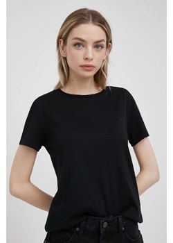 Armani Exchange t-shirt bawełniany kolor czarny ze sklepu ANSWEAR.com w kategorii Bluzki damskie - zdjęcie 135877921