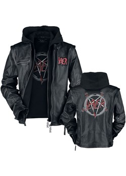 Slayer - Pentagram - Kurtka skórzana - czarny ze sklepu EMP w kategorii Kurtki męskie - zdjęcie 135915231