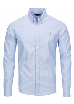 Koszula męska Ralph Lauren Blue Slim Fit ze sklepu dewear.pl w kategorii Koszule męskie - zdjęcie 135952211