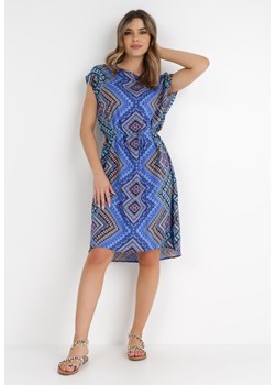 Niebieska Sukienka Khloratea ze sklepu Born2be Odzież w kategorii Sukienki - zdjęcie 135987262