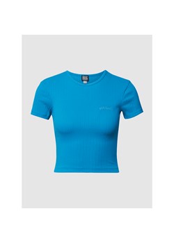 T-shirt krótki z efektem prążkowania ze sklepu Peek&Cloppenburg  w kategorii Bluzki damskie - zdjęcie 136100782