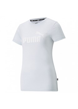 Damski t-shirt z nadrukiem PUMA ESS Logo Heather Tee ze sklepu Sportstylestory.com w kategorii Bluzki damskie - zdjęcie 136103840
