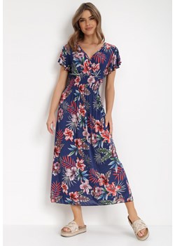 Granatowa Sukienka Cilele ze sklepu Born2be Odzież w kategorii Sukienki - zdjęcie 136257073