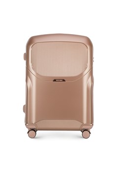 Duża walizka z polikarbonu z suwakiem w kolorze różowego złota ze sklepu WITTCHEN w kategorii Walizki - zdjęcie 136262330