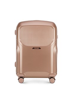 Średnia walizka z polikarbonu z suwakiem w kolorze różowego złota ze sklepu WITTCHEN w kategorii Walizki - zdjęcie 136262360