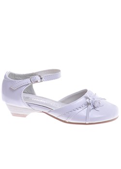 Białe komunijne balerinki buty dziewczęce /E6-2 11385 T199/ ze sklepu Pantofelek24.pl w kategorii Buty komunijne - zdjęcie 136351892