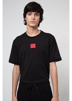 HUGO t-shirt bawełniany 50447978 kolor czarny z nadrukiem ze sklepu ANSWEAR.com w kategorii T-shirty męskie - zdjęcie 136658072