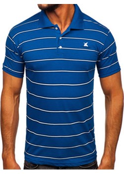 Niebieska koszulka polo męska w paski Denley 14954 ze sklepu Denley w kategorii T-shirty męskie - zdjęcie 136706383