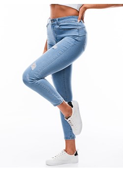 Spodnie damskie jeansowe Plus Size 135PLR - niebieskie ze sklepu Edoti w kategorii Jeansy damskie - zdjęcie 136706723