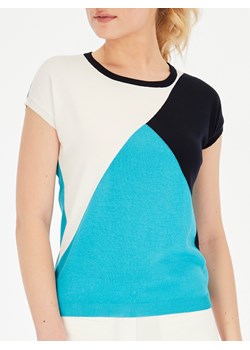 Dzianinowa trójkolorowa bluzka Potis & Verso Kos ze sklepu Eye For Fashion w kategorii Bluzki damskie - zdjęcie 136858912