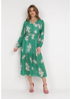Zielona Sukienka Thessitheme ze sklepu Born2be Odzież w kategorii Sukienki - zdjęcie 136864441