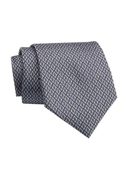 Krawat Klasyczny, Granatowo-Biały w Drobny Geometryczny Wzór, Szeroki 8 cm, Elegancki -CHATTIER KRCH1285 ze sklepu JegoSzafa.pl w kategorii Krawaty - zdjęcie 136890583