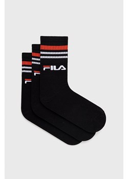 Fila skarpetki (3-pack) kolor czarny ze sklepu ANSWEAR.com w kategorii Skarpetki damskie - zdjęcie 137067582