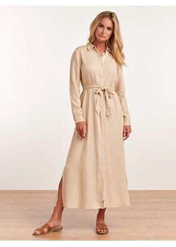 Koszulowa sukienka z dodatkiem lnu Smashed Lemon 22071 ze sklepu Eye For Fashion w kategorii Sukienki - zdjęcie 137182084