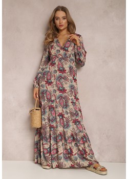 Jasnobeżowa Sukienka Eunesilea ze sklepu Renee odzież w kategorii Sukienki - zdjęcie 137647932