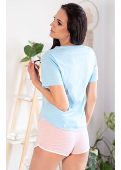 Bawełniana piżama damska Cute Flamant 0304, Kolor niebieski, Rozmiar S/M, LivCo Corsetti Fashion ze sklepu Intymna w kategorii Piżamy damskie - zdjęcie 137660950