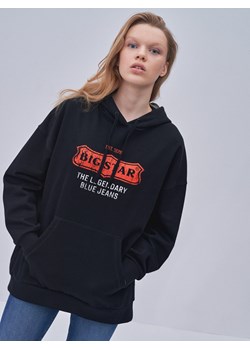Bluza damska z kapturem czarna Gladys 906 ze sklepu Big Star w kategorii Bluzy damskie - zdjęcie 137708351
