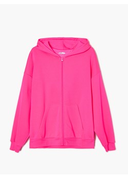 Cropp - Gładka bluza z kapturem - różowy ze sklepu Cropp w kategorii Bluzy damskie - zdjęcie 137784832