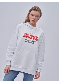 Bluza damska z kapturem biała Gladys 101 ze sklepu Big Star w kategorii Bluzy damskie - zdjęcie 137815522
